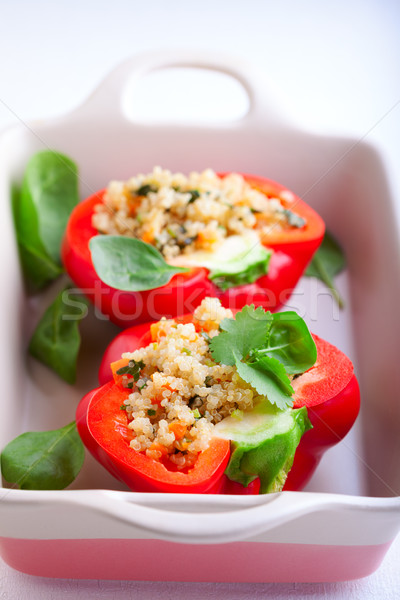 Stuffed red Peppers Stock photo © user_11224430