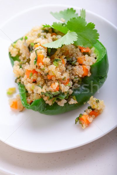 Stuffed green pepper Stock photo © user_11224430