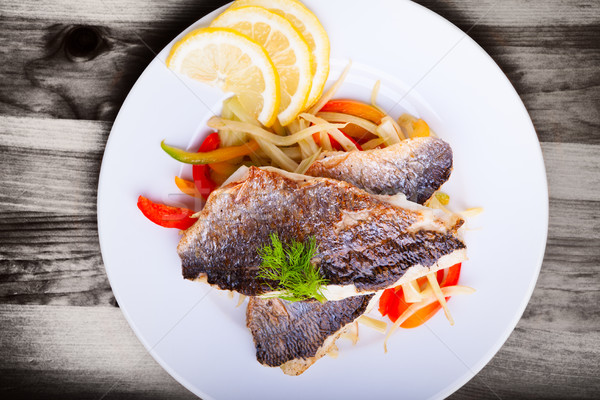 Fillet of sea bream with fennel and pepper Stock photo © user_11224430