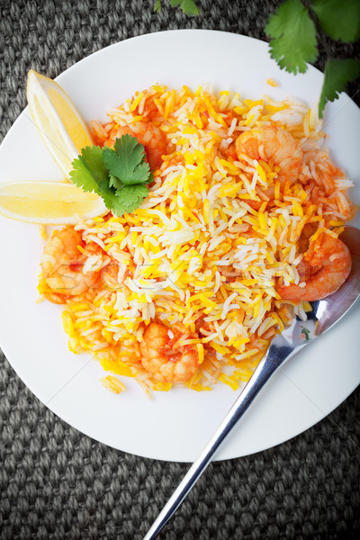 Indian Biryani with Shrimp Stock photo © user_11224430