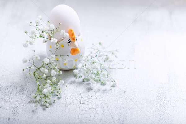 Foto d'archivio: Uovo · bianco · Pasqua · simboli · erba · divertimento