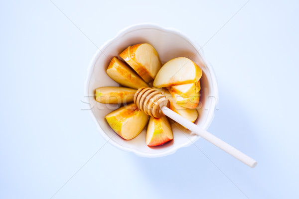 Apples, pomegranate and honey for Rosh Hashanah Stock photo © user_11224430