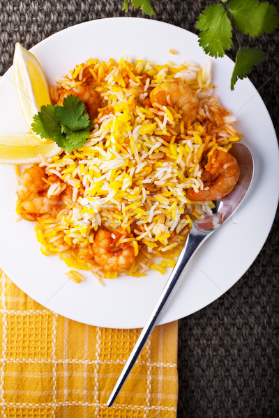 Indian Biryani with Shrimp Stock photo © user_11224430