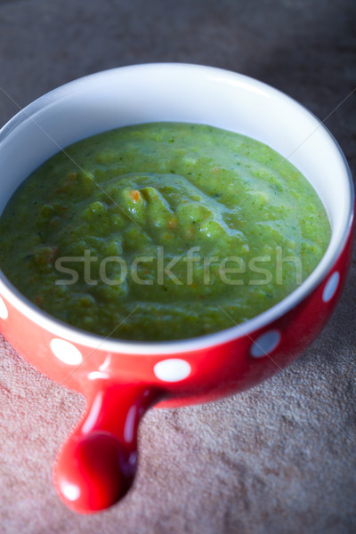 Creme sopa de legumes verde cremoso espinafre salsa Foto stock © user_11224430