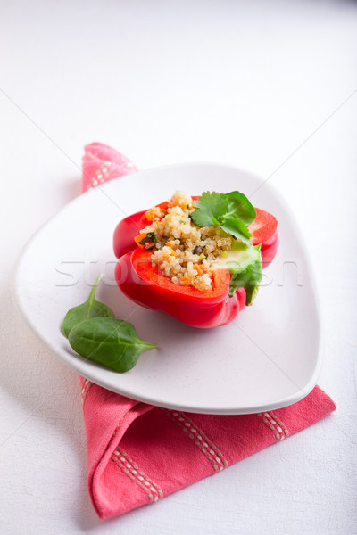 Stuffed red peppers Stock photo © user_11224430