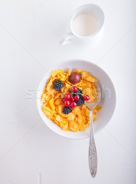 Corn Flakes with berries Stock photo © user_11224430