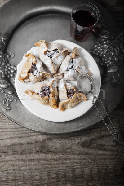 Jewish Pastry Hamantaschen on a table for Purim Holiday. Stock photo © user_11224430