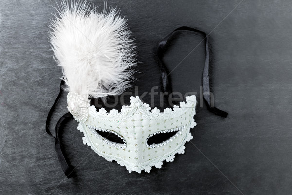 White Carnival mask Stock photo © user_11224430