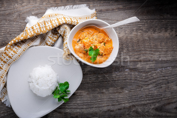 Chicken curry and rice Stock photo © user_11224430