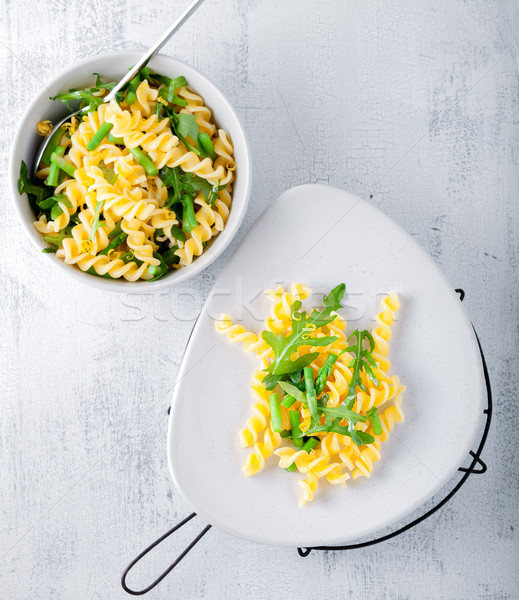 Pasta salad with asparagus and arugula Stock photo © user_11224430