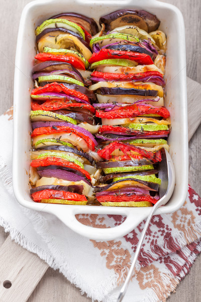 Tian vegetable casserole served on a napkin Stock photo © user_11224430