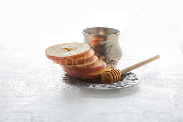 Honey and apples for Rosh Hashanah  Stock photo © user_11224430
