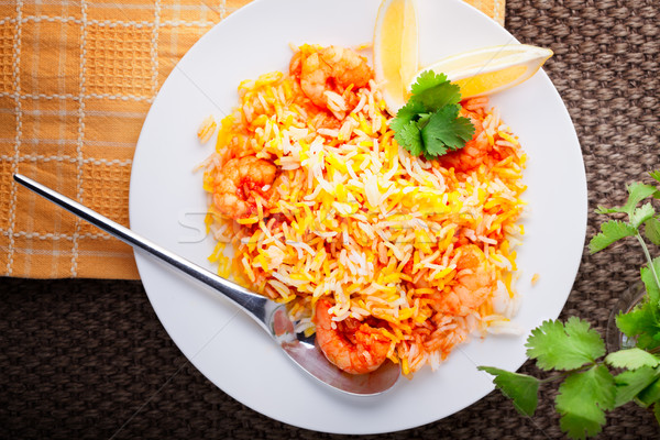 Indian Biryani with Shrimp Stock photo © user_11224430