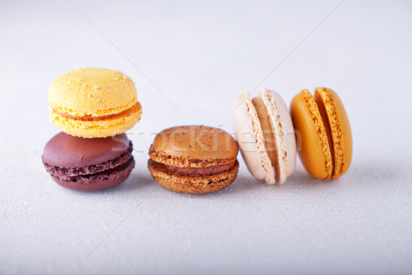 Colorful almond cookies macaroons Stock photo © user_11224430