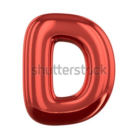 Red digits made of inflatable balloons isolated on transparent b Stock photo © user_11870380