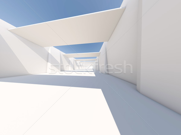 Soyut modern mimari boş beyaz açmak uzay Stok fotoğraf © user_11870380