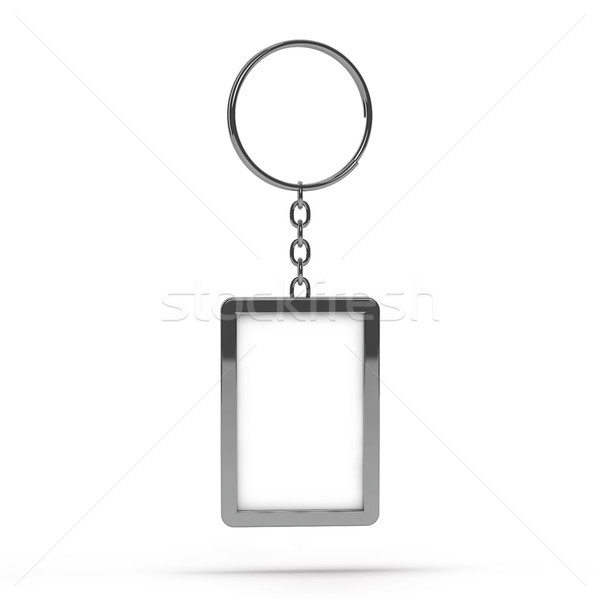 Blank metal keychain. Mockup Stock photo © user_11870380