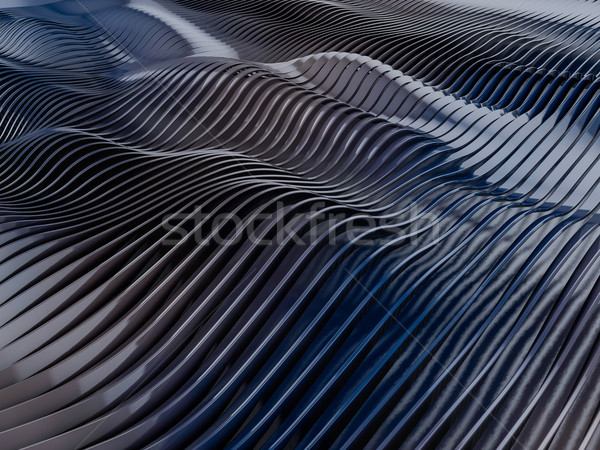 Abstract swirly black shape background. 3D Stock photo © user_11870380