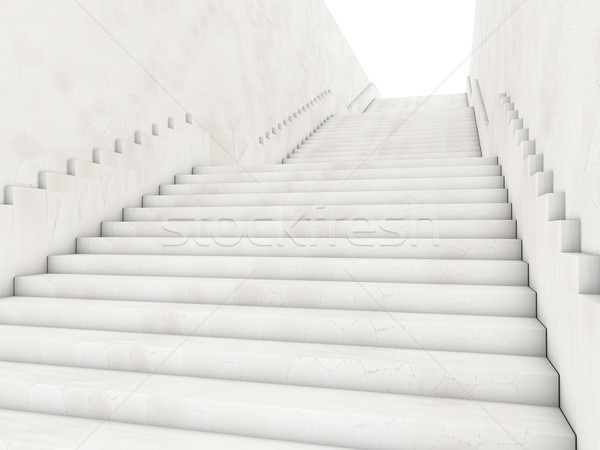  Architectural concept with stairs. 3D Stock photo © user_11870380