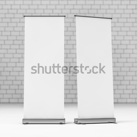 Blank Roll Up Banner. 3D Stock photo © user_11870380