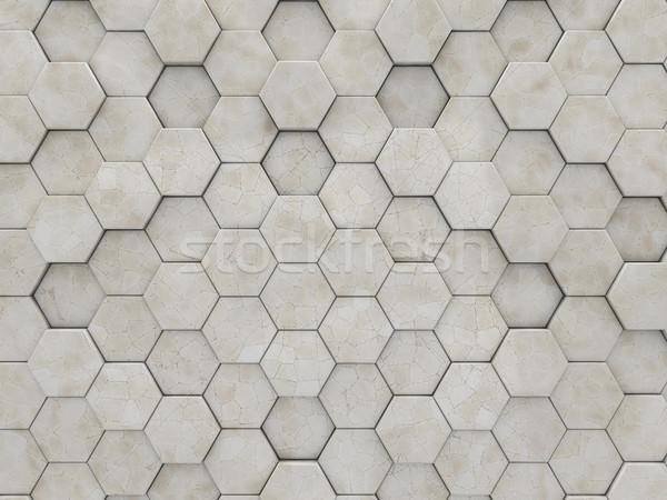 Abstract marble geometric background from Hexahedrons. 3D render Stock photo © user_11870380