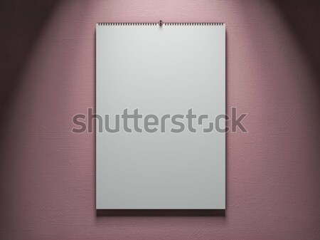 Blank design calendar template with open cover with soft shadows Stock photo © user_11870380