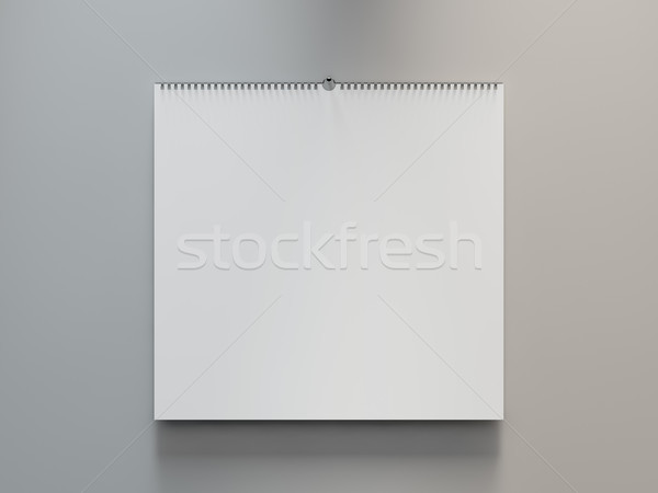 Blank design calendar template on a grey background with soft sh Stock photo © user_11870380