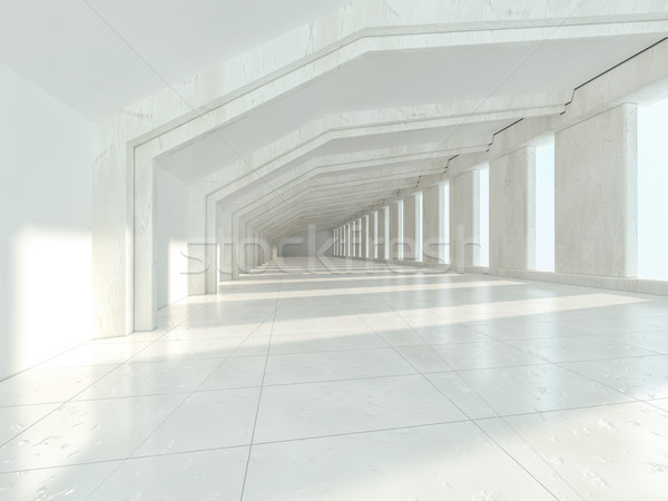 [[stock_photo]]: Blanche · architecture · résumé · architectural · intérieur · 3D