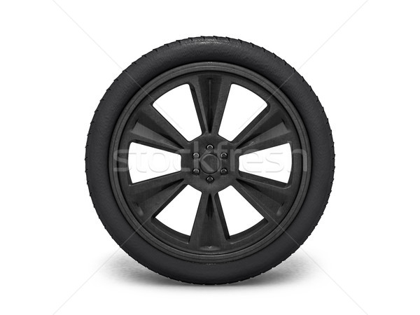 Wheels with blackened rim. 3D rendering Stock photo © user_11870380