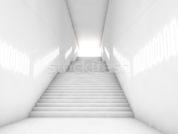  Architectural concept with stairs. 3D Stock photo © user_11870380