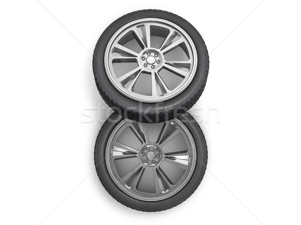 Winter set tires with hard protector. 3D rendering Stock photo © user_11870380