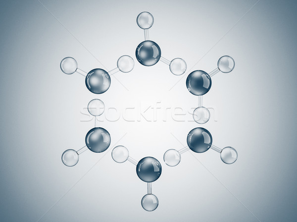 Water molecule, Macro, Science background. Stock photo © user_11870380