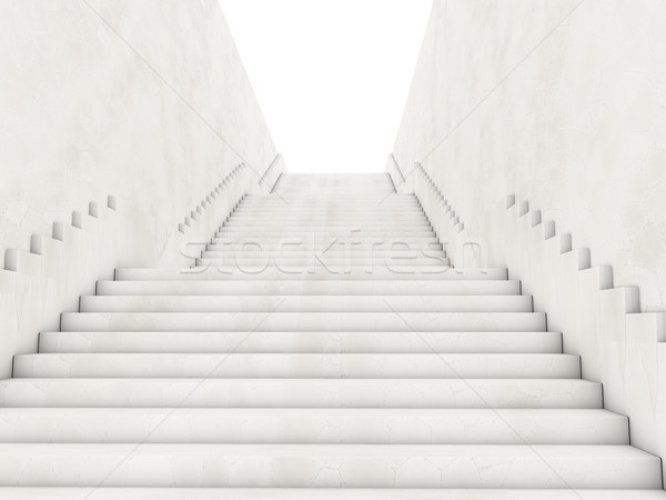  Architectural concept with stairs. 3D Stock photo © user_11870380