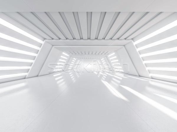 Abstract moderne architectuur lege witte Open ruimte Stockfoto © user_11870380