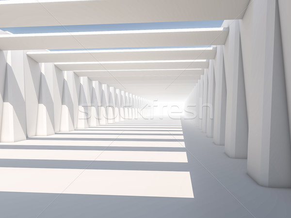 Abstract architettura moderna vuota bianco open spazio Foto d'archivio © user_11870380