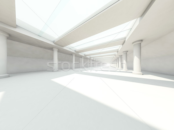 Abstrato arquitetura moderna vazio branco abrir espaço Foto stock © user_11870380