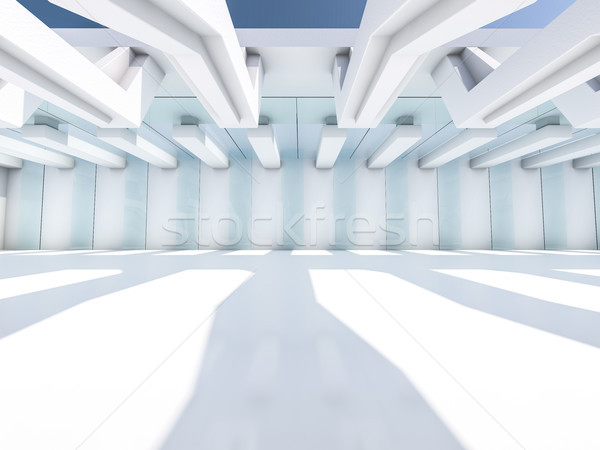 Vazio branco interior 3D projeto Foto stock © user_11870380