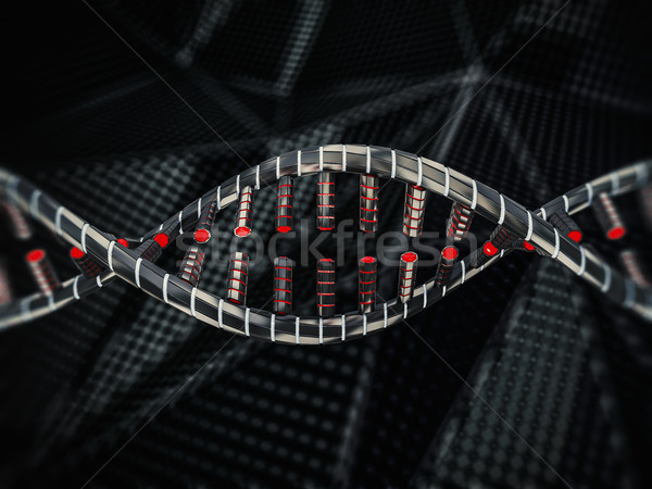 Streszczenie nauki DNA 3D komputera Zdjęcia stock © user_11870380