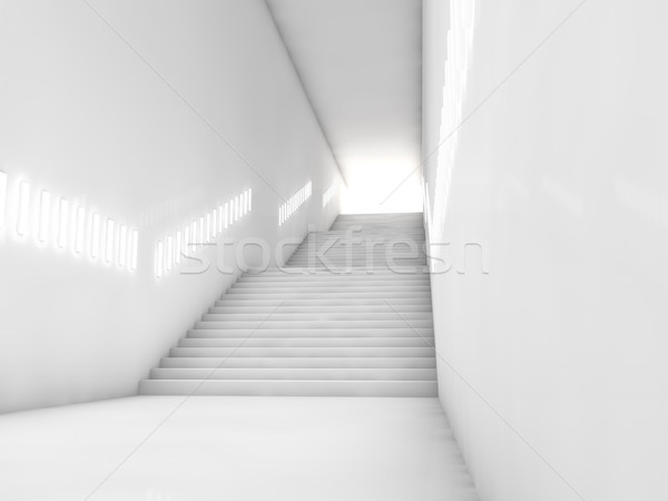  Architectural concept with stairs. 3D Stock photo © user_11870380