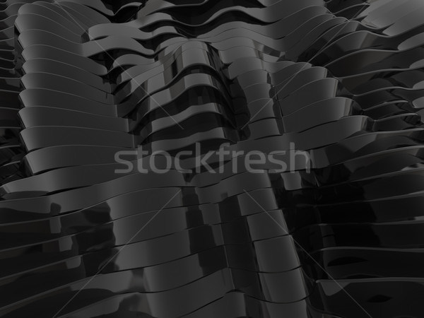 Abstract swirly shape dark background. 3D Stock photo © user_11870380
