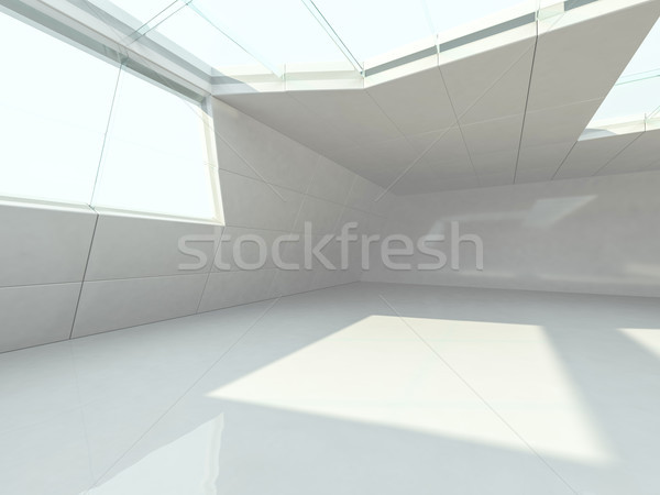 Abstrato arquitetura moderna vazio branco abrir espaço Foto stock © user_11870380