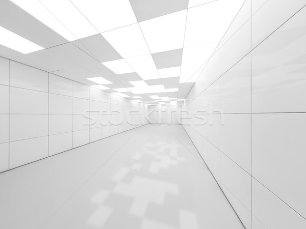 Egyszerű üres szoba belső lámpák 3D renderelt kép Stock fotó © user_11870380