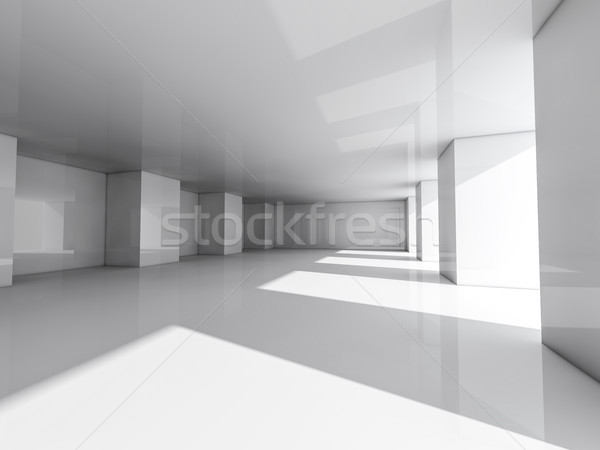 Abstrato arquitetura moderna vazio branco abrir espaço Foto stock © user_11870380