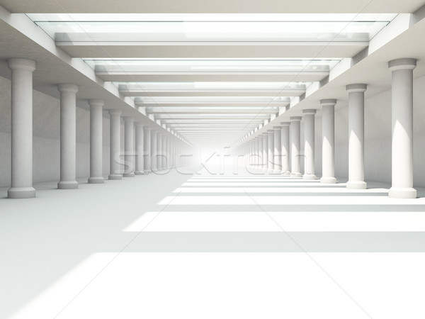 Streszczenie nowoczesna architektura pusty biały otwarte przestrzeni Zdjęcia stock © user_11870380