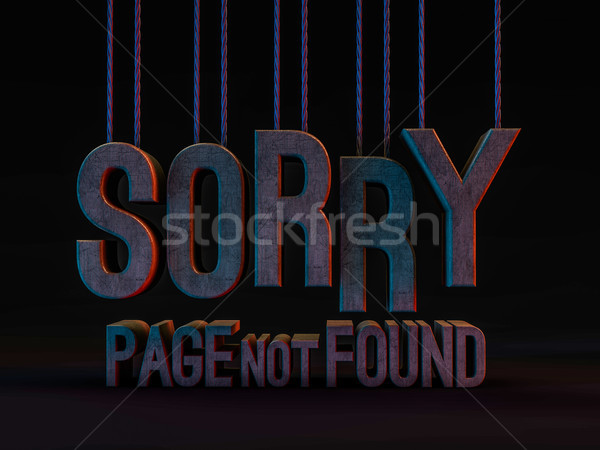 Fehler 404 Seite nicht 3D Rendering Stock foto © user_11870380
