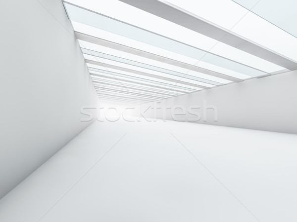 Stock photo: Abstract modern architecture background, empty white open space 