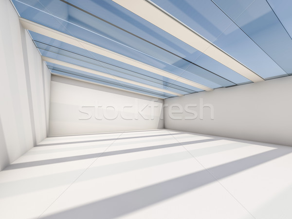 Abstract arhitectura moderna gol alb deschide spaţiu Imagine de stoc © user_11870380