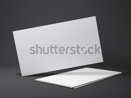Blank business cards. Mock-up for branding identity. 3D renderin Stock photo © user_11870380