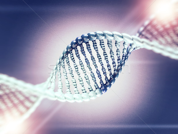 Digital illustration of a DNA model. 3D Stock photo © user_11870380