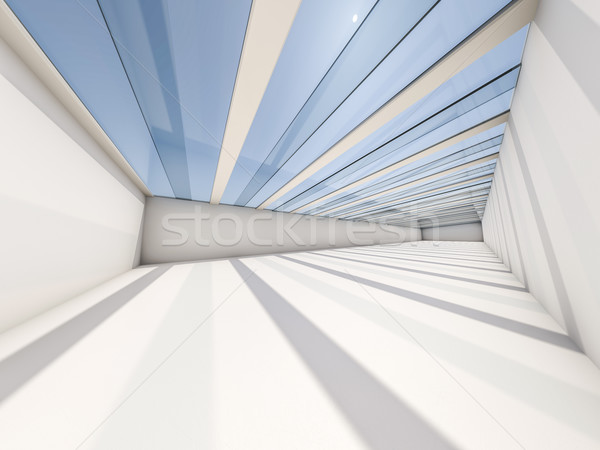Abstract arhitectura moderna gol alb deschide spaţiu Imagine de stoc © user_11870380